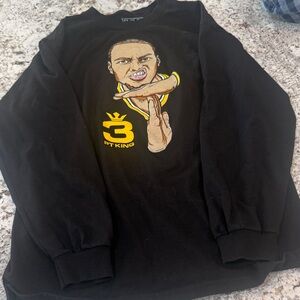 Black Graphic Sweatshirt - W 3 PT KING Mens Medium